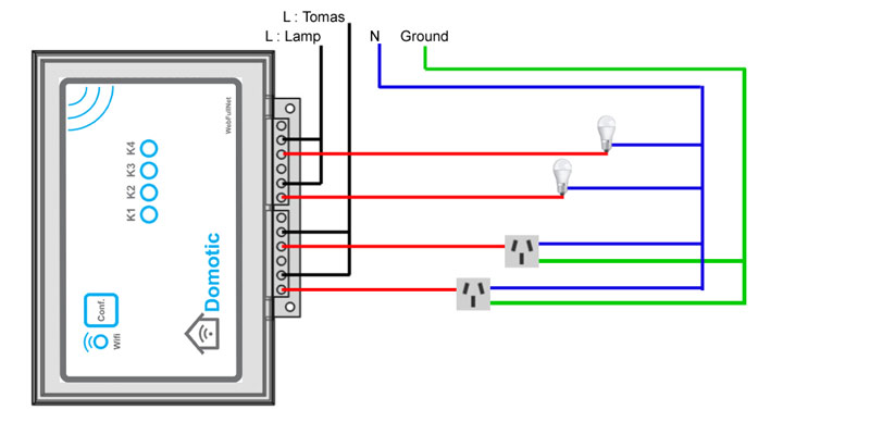 Conectando Lamparas y Tomas
