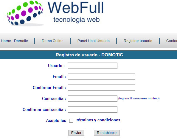 Formulario registro